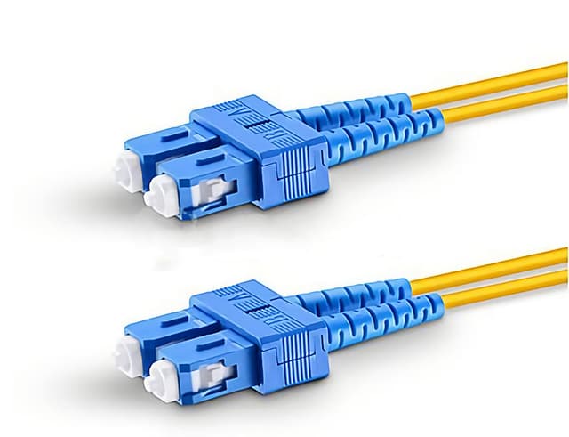 SC to SC UPC Duplex OS2 3.0mm PVC Fiber Patch Cable, 15m