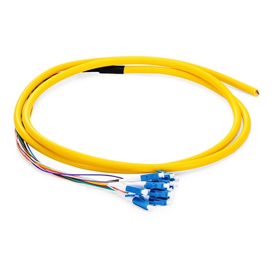 LC UPC 12 Fibers OS2 Bunch PVC 0.9mm Pigtail