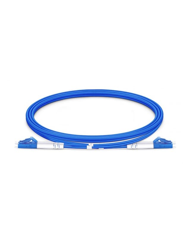 LC to LC UPC Duplex OS2 Armored PVC Fiber Patch Cable, 1m