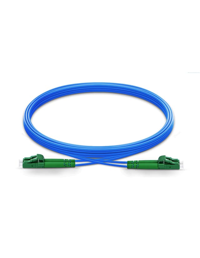 LC to LC APC Duplex OS2 Armored PVC Fiber Patch Cable, 1m