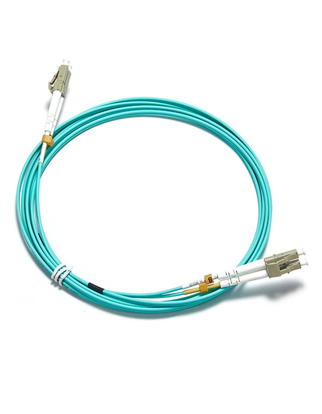 LC to LC UPC Duplex OM4 Armored PVC Fiber Patch Cable, 1m
