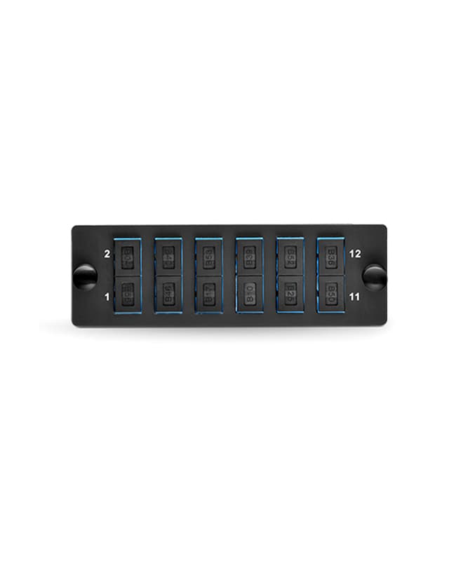 6x SC Duplex, 12 Fibers OS2 Single Mode FHD Fiber Adapter Panel