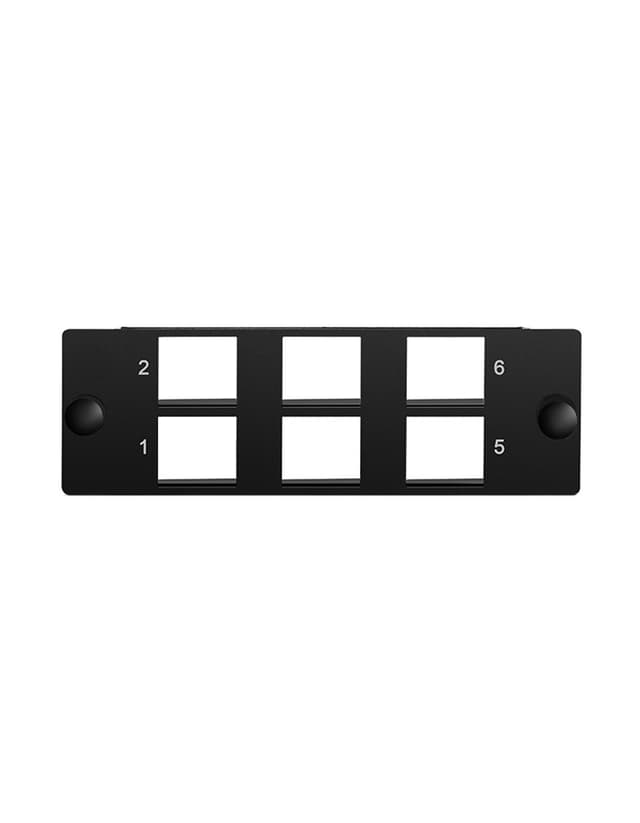 6-Port FHD Multimedia Modular Panel with 6x Plastic Clips