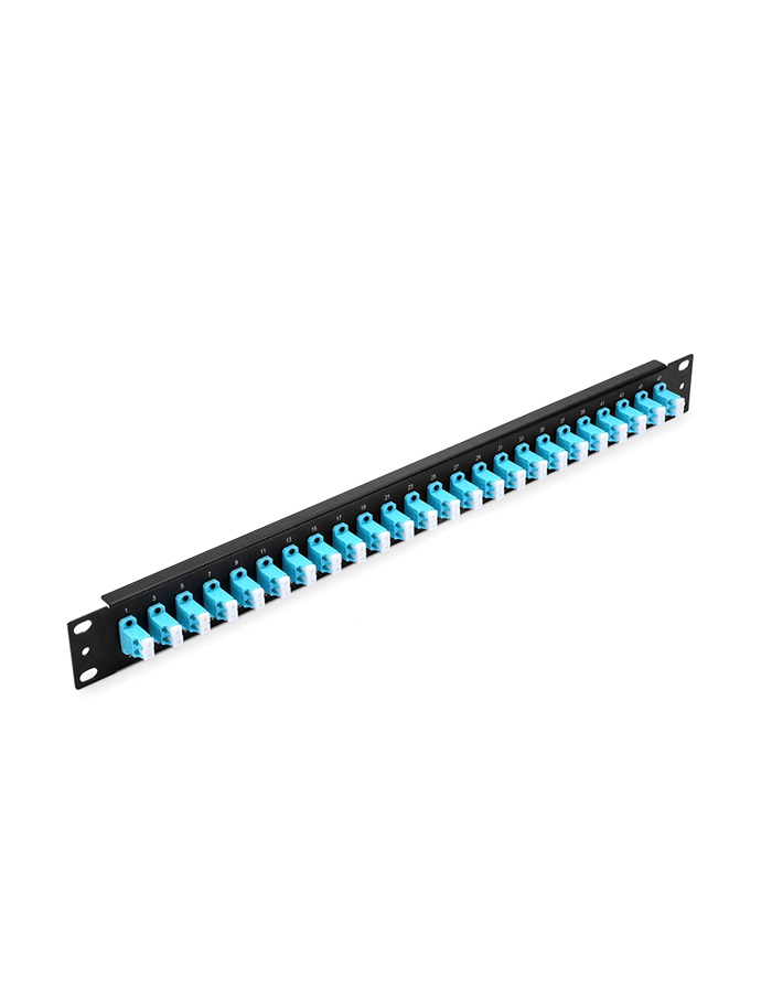 24x LC Duplex, 48 Fibers OM4 Multimode FHU 1U 19'' Fiber Patch Panel