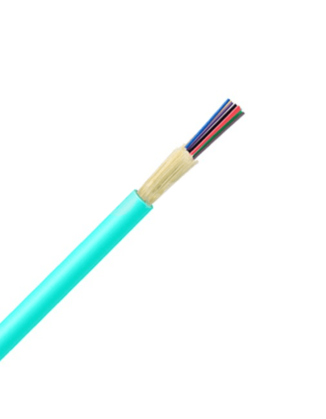 Multimode 50/125 OM4, Plenum, Non-unitized Tight-Buffered Distribution Indoor Cable GJFJV, 6 Fibers