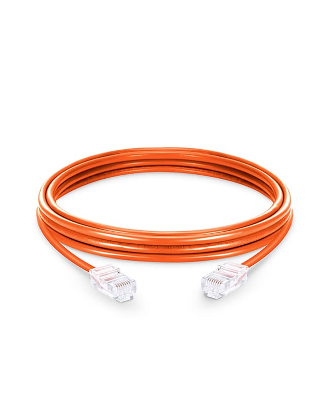 Cat5e Non-booted Unshielded (UTP) PVC Orange Patch Cable, 3.3ft