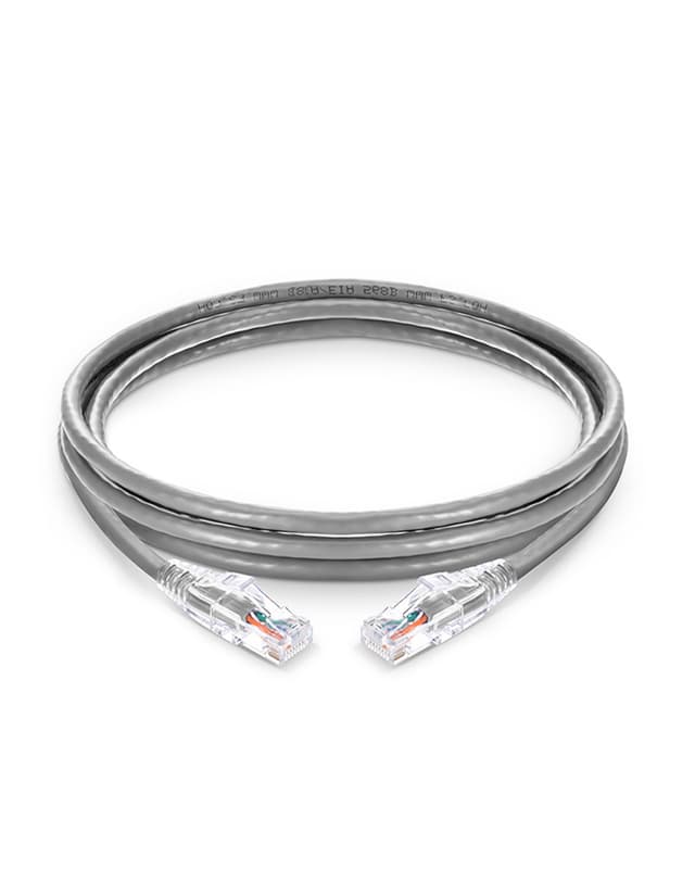 Cat6 Snagless Unshielded (UTP) PVC CM Gray Patch Cable, 6in