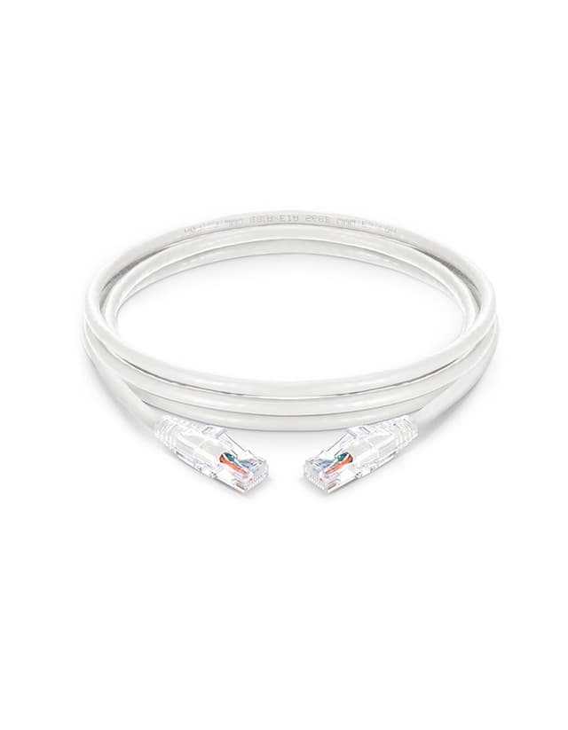 Cat6 Snagless Unshielded (UTP) PVC CM White Patch Cable, 6in