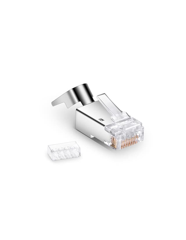 Cat7 RJ45 Shielded Modular Plug with Loading Bar for Stranded Cables (50/Pack)
