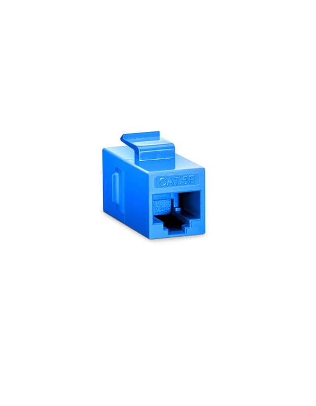 Cat5e RJ45 (8P8C) Unshielded Coupler Keystone Insert Module, Blue