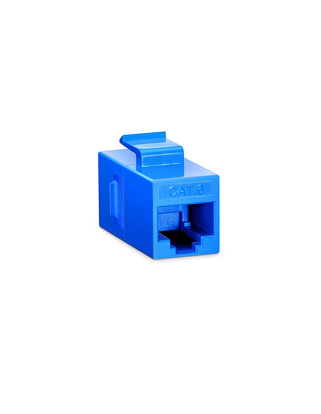 Cat6 RJ45 (8P8C) Unshielded Coupler Keystone Insert Module, Blue