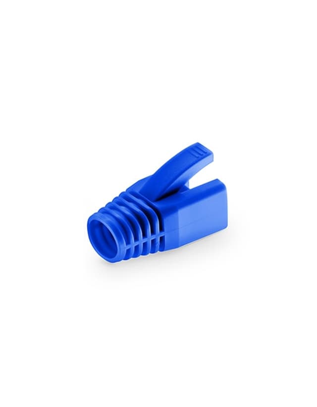 Cat6a RJ45 Shielded (STP) Snagless Boot Cover for Solid Cables - Blue, 50/Pack