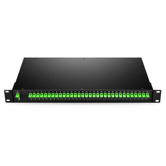 1x32 PLC Fiber Splitter, 1U 19" Rack Mount, SC/APC, Singlemode