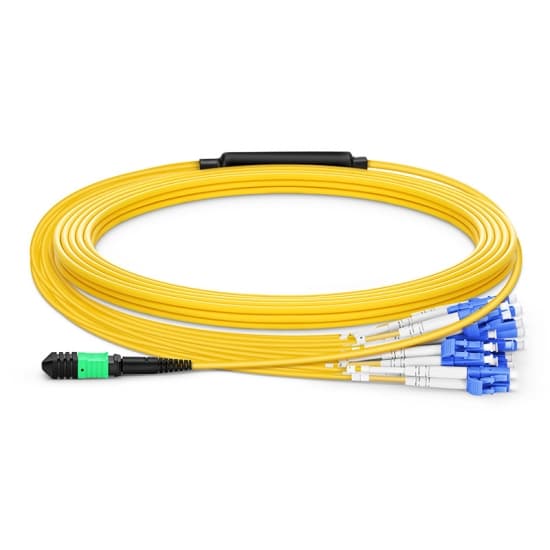 Customized 24-144 Fibers Senko MPO-24 OS2 Single Mode Elite Breakout Cable, Yellow