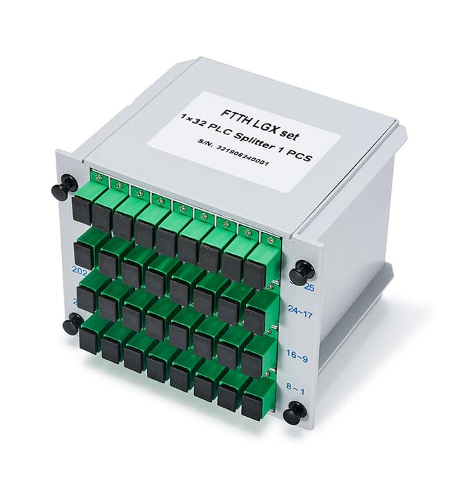 1x32 PLC Fiber Splitter, LGX Cassette, SC/APC, Singlemode